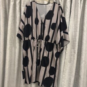 Black and Gray Polka Dot Dress NWOT